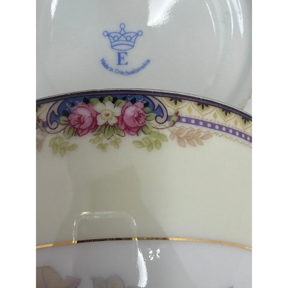 Vintage Mixed Tea Cup and Saucer Set Limoges Lefton Japan Floral Holly 13pc Lot